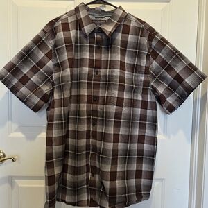 Men's Brown Plaid Shirt, Cody James 2 XL